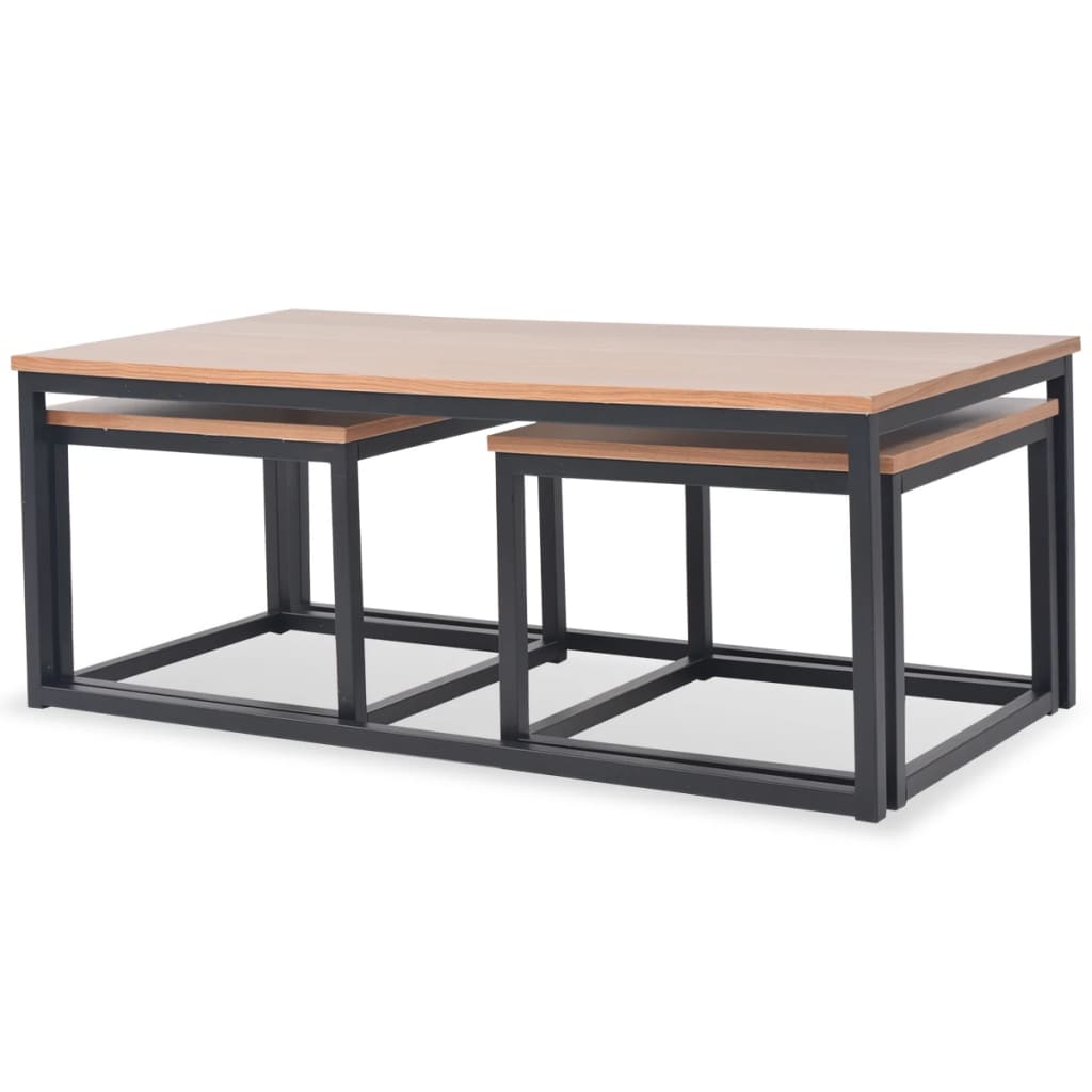 Set Tavolini da CaffÃ¨ 3 pz in Legno di Frassino  cod mxl 59683