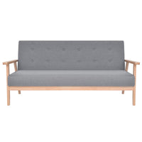 Divano a 3 Posti in Tessuto Grigio Chiaro 244650