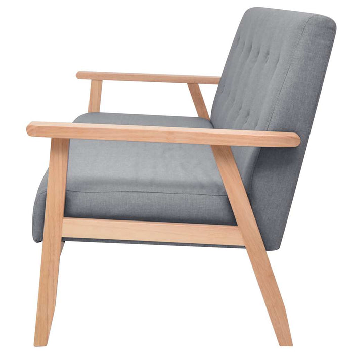 Divano a 3 Posti in Tessuto Grigio Chiaro 244650