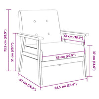 Poltrona Grigio Scuro in Tessuto 244651