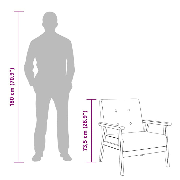 Poltrona Grigio Scuro in Tessuto 244651