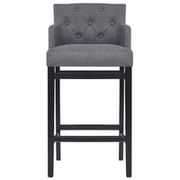 vidaXL Sgabelli da Bar 2 pz Grigio Scuro in Tessuto