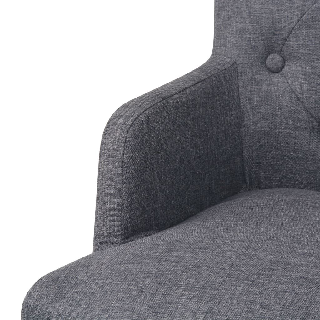 vidaXL Sgabelli da Bar 2 pz Grigio Scuro in Tessuto