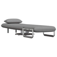 Sedia Girevole e Divano Letto Grigio Chiaro in Tessuto 244666