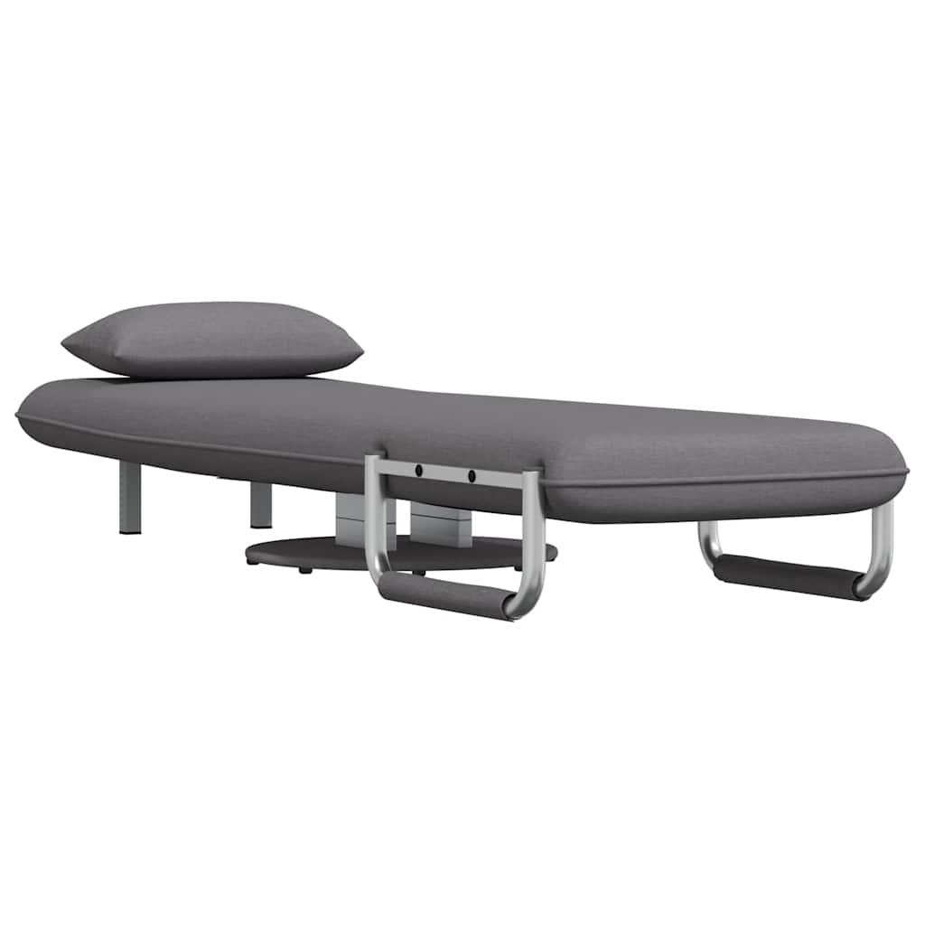 Sedia Girevole e Divano Letto Grigio Scuro in Tessuto 244667