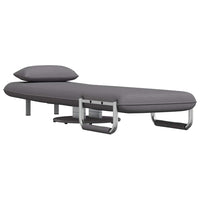 Sedia Girevole e Divano Letto Grigio Scuro in Tessuto 244667