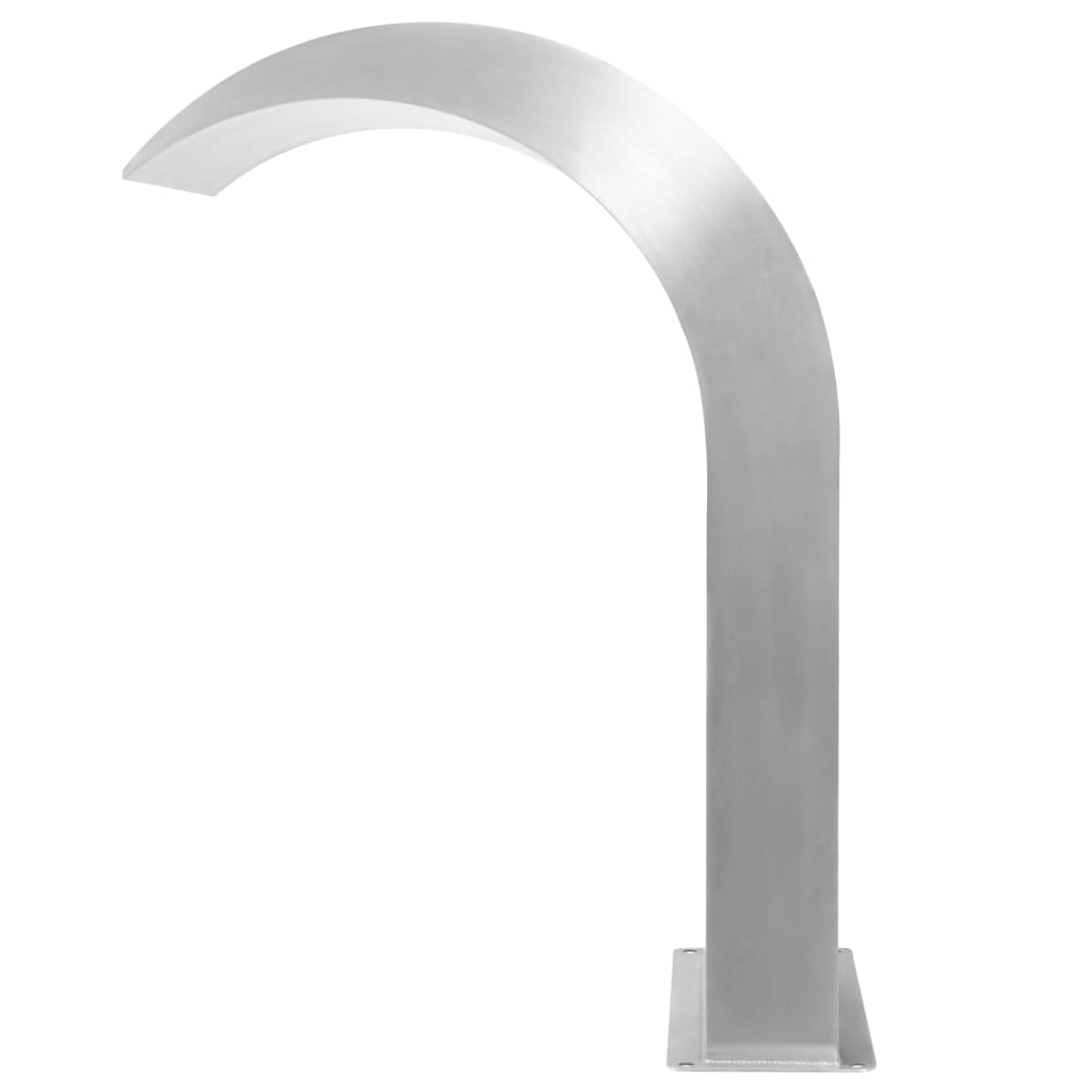 Fontana per Piscina in Acciaio Inossidabile 45x30x65 cm Argento 43692