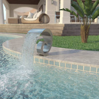 Fontana per Piscina in Acciaio Inossidabile 50x30x53 cm Argento 43693