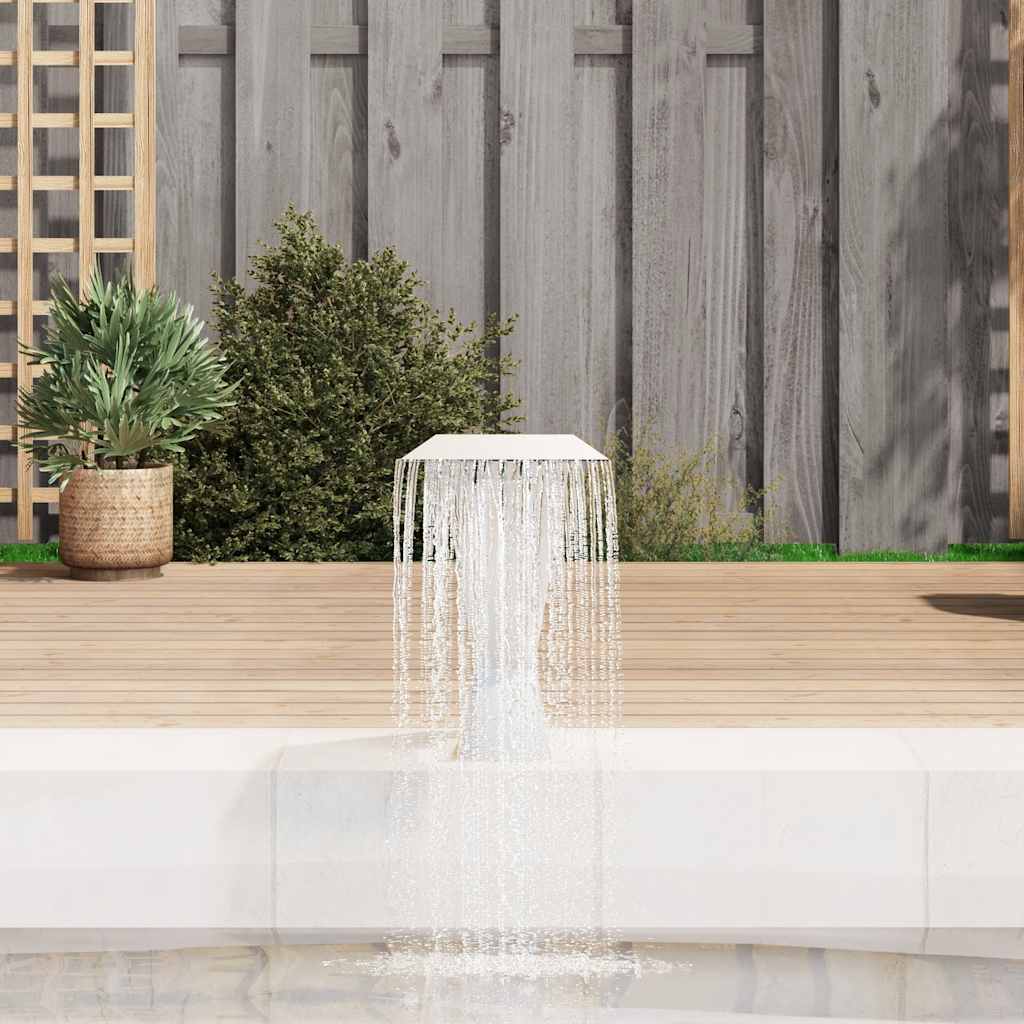 Fontana per Piscina in Acciaio Inossidabile 64x30x52 cm Argento 43694