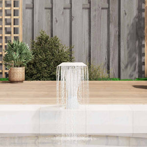 Fontana per Piscina in Acciaio Inossidabile 64x30x52 cm Argento 43694