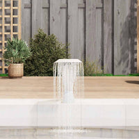 Fontana per Piscina in Acciaio Inossidabile 64x30x52 cm Argento   cod mxl 73597