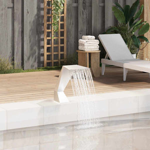 Fontana per Piscina in Acciaio Inossidabile 64x30x52 cm Argento 43694