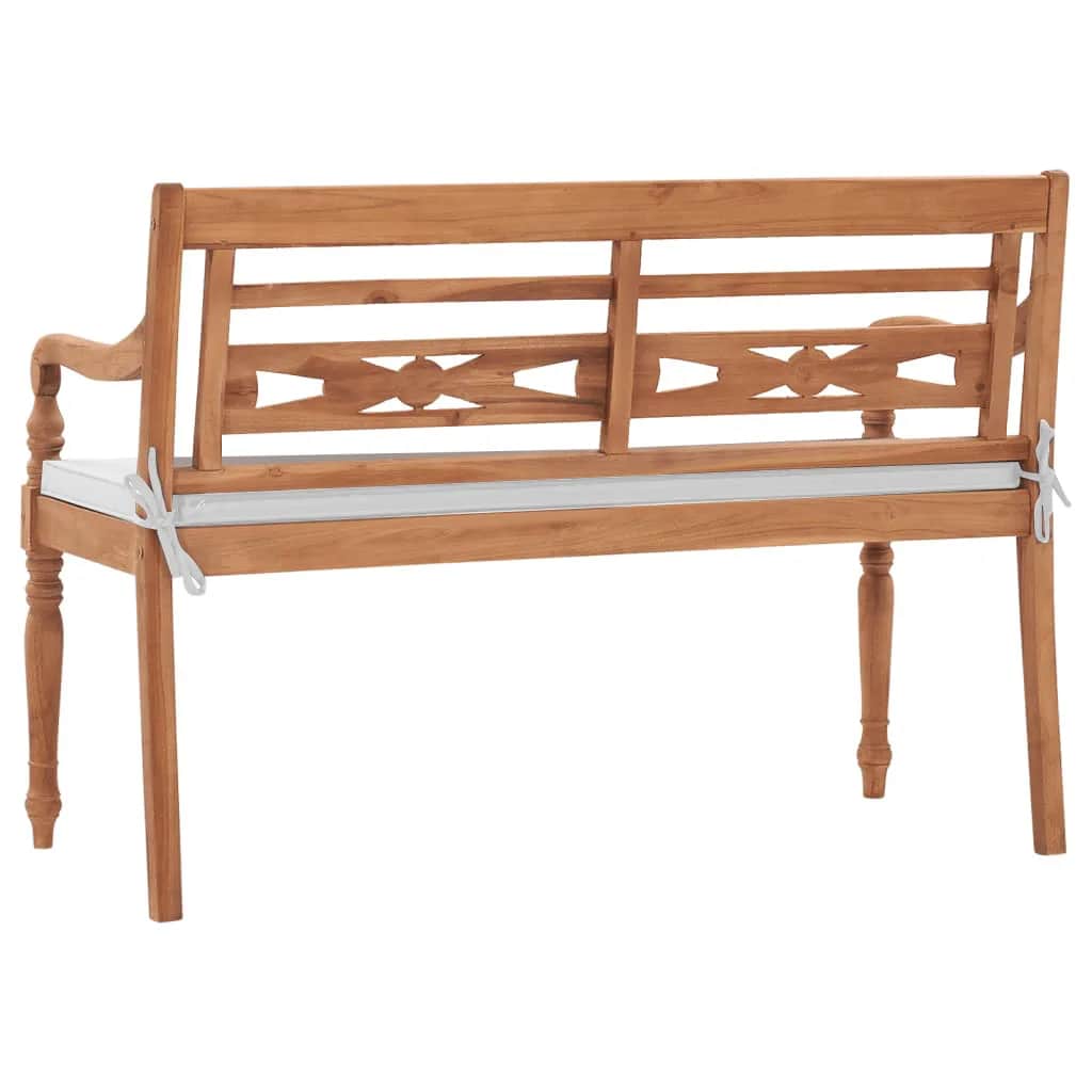 Panchina Batavia con Cuscini 120 cm in Teak 43057