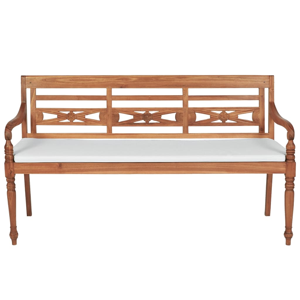 Panchina Batavia con Cuscini 150 cm in Teak 43058