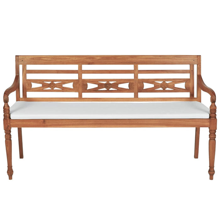 Panchina Batavia con Cuscini 150 cm in Teak 43058