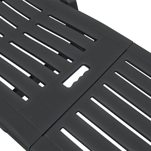 Lettino Prendisole con Poggiapiedi in Plastica Antracite cod mxl 24744