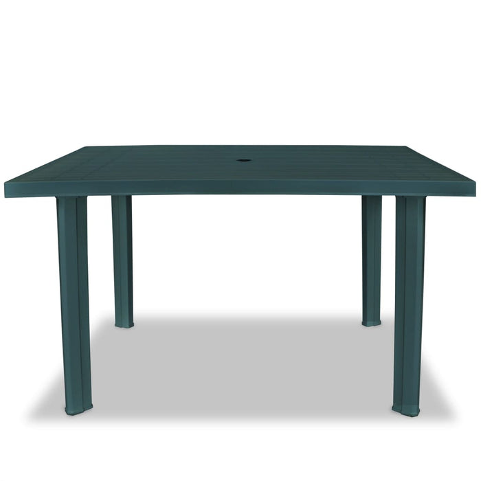 Tavolo da Giardino Verde 126x76x72 cm in Plastica 43598