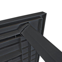 Tavolo da Giardino Antracite 126x76x72 cm in Plastica 43599