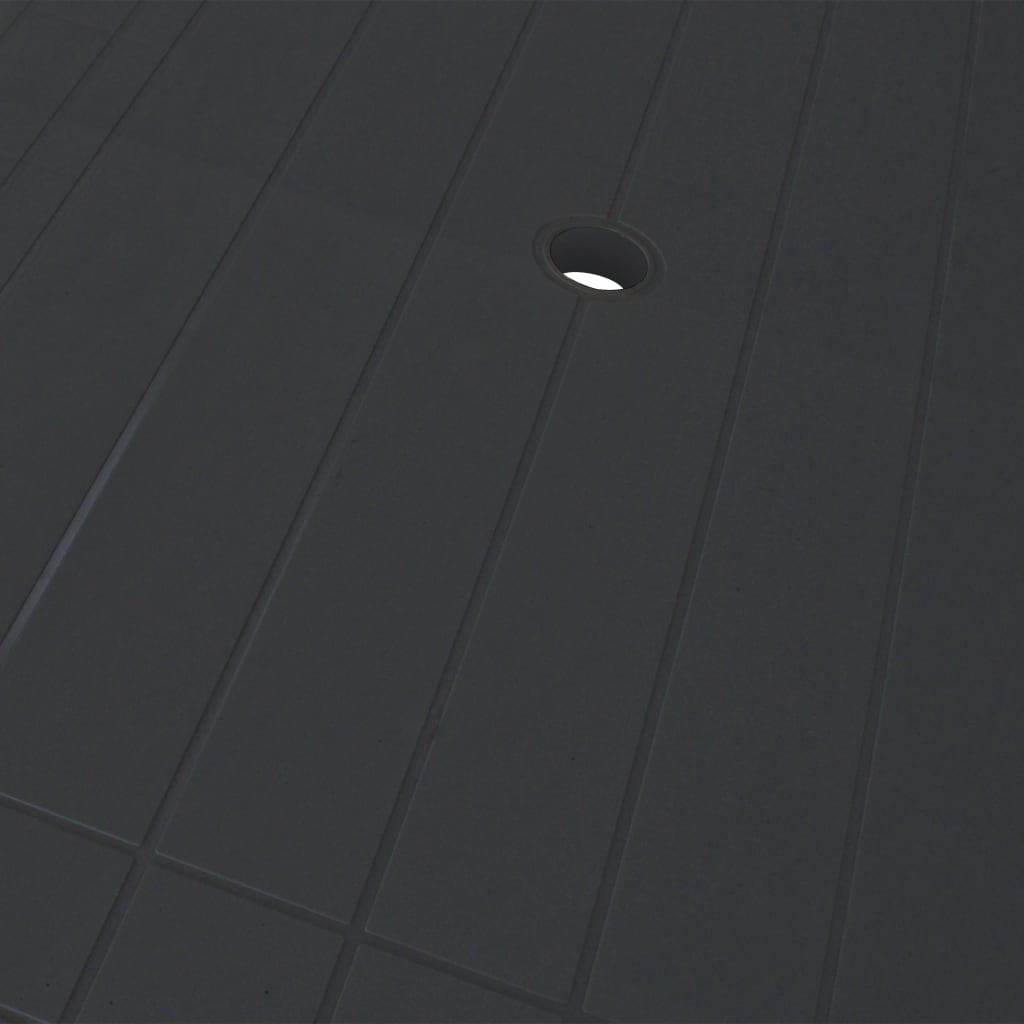 Tavolo da Giardino Antracite 126x76x72 cm in Plastica 43599