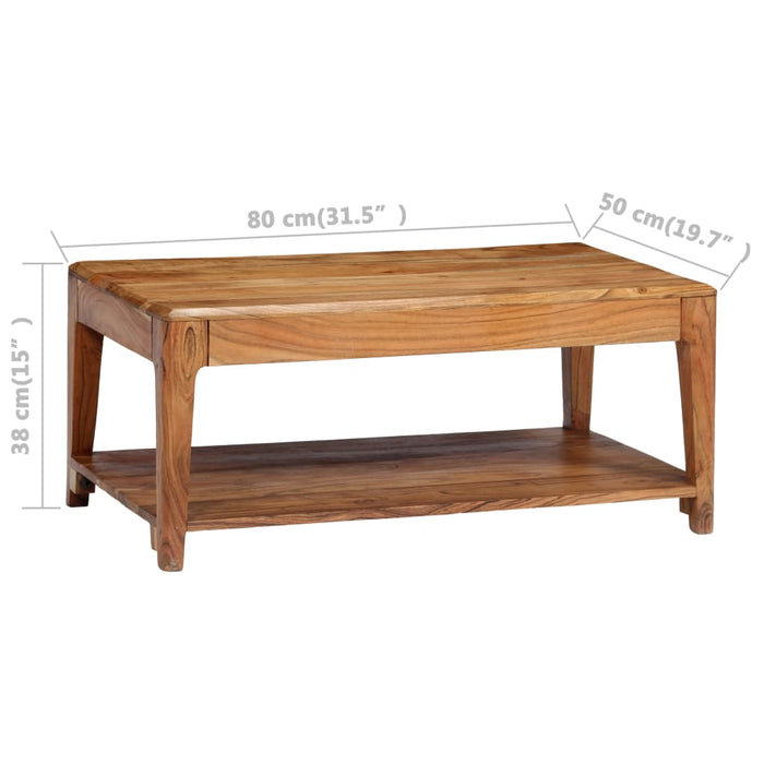 Tavolino da Salotto in Legno Massello 88x50x38 cm 244956