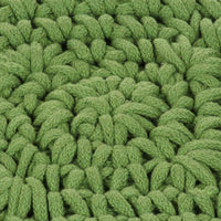 Cuscino da Lanciare Intreccio a cesto Verde 50 x 50 cm Cotone 245080
