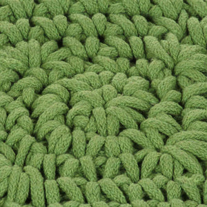 Cuscino da Lanciare Intreccio a cesto Verde 50 x 50 cm Cotone 245080