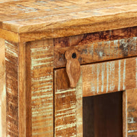 Armadietto a Muro in Legno Massello di Recupero 44x21x72 cm 245139