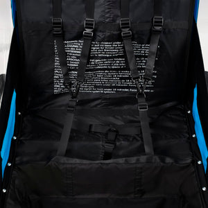 Rimorchio per Bici e Passeggino 2 in 1 Blu e Grigio 91377