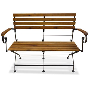 Panchina da Giardino Pieghevole 112 cm Legno Massello di Acacia 43736