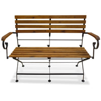 Panchina da Giardino Pieghevole 112 cm Legno Massello d'Acacia cod mxl 54473