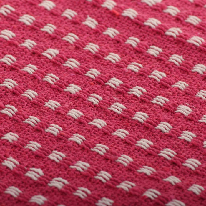 Copriletto in Cotone Motivo a Quadri 125x150 cm Rosa cod mxl 68439