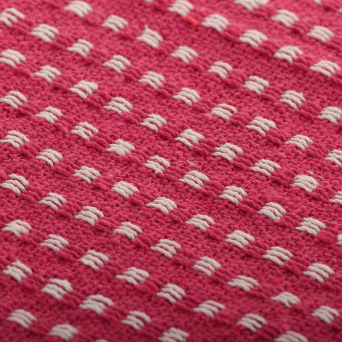 Copriletto in Cotone Motivo a Quadri 160x210 cm Rosa cod mxl 68451