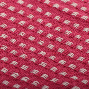 Copriletto in Cotone a Quadri 160x210 cm Rosa 245334