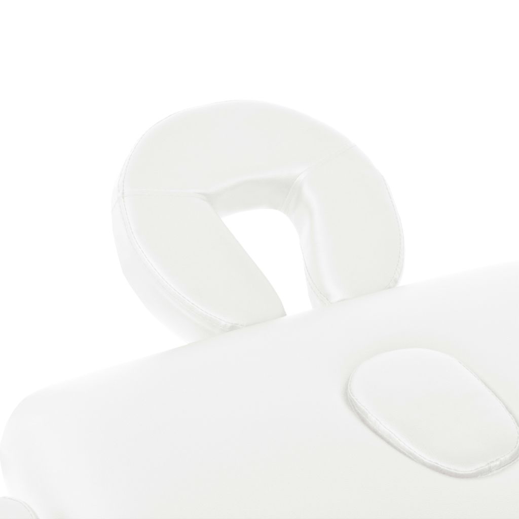 Lettino da massaggio pieghevole a 2 zone spessore 10 cm bianco 02_0001866