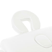 Lettino da Massaggio Pieghevole 2 Zone Spessore 10 cm Bianco 110150
