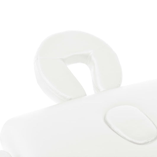 Lettino da Massaggio Pieghevole 2 Zone Spessore 10 cm Bianco 110150