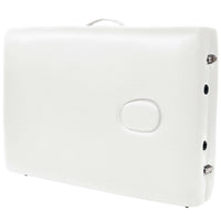 Lettino da massaggio pieghevole a 2 zone spessore 10 cm bianco 02_0001866