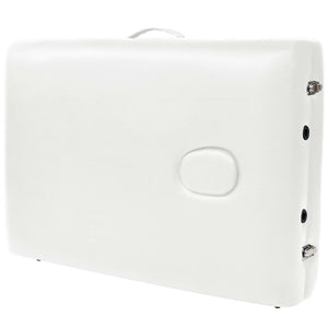 Lettino da massaggio pieghevole a 2 zone spessore 10 cm bianco 02_0001866