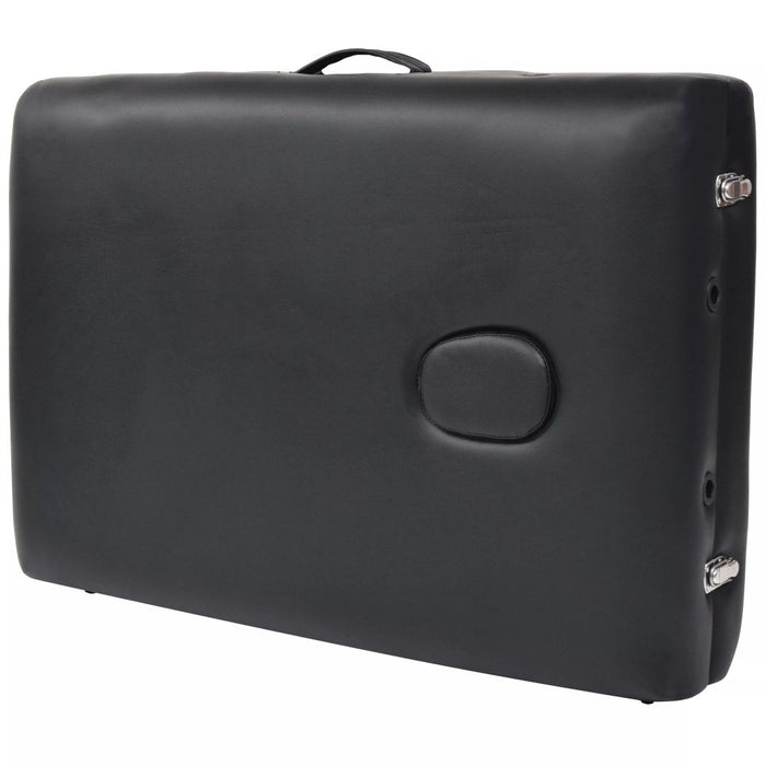 Lettino da massaggio pieghevole a 2 zone spessore 10 cm nero 02_0001867