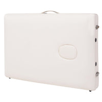 Lettino da Massaggio Pieghevole 3 Zone Spessore 10 cm Bianco 110152