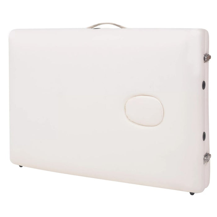 Lettino da massaggio pieghevole a 3 zone spessore 10 cm bianco 02_0001868