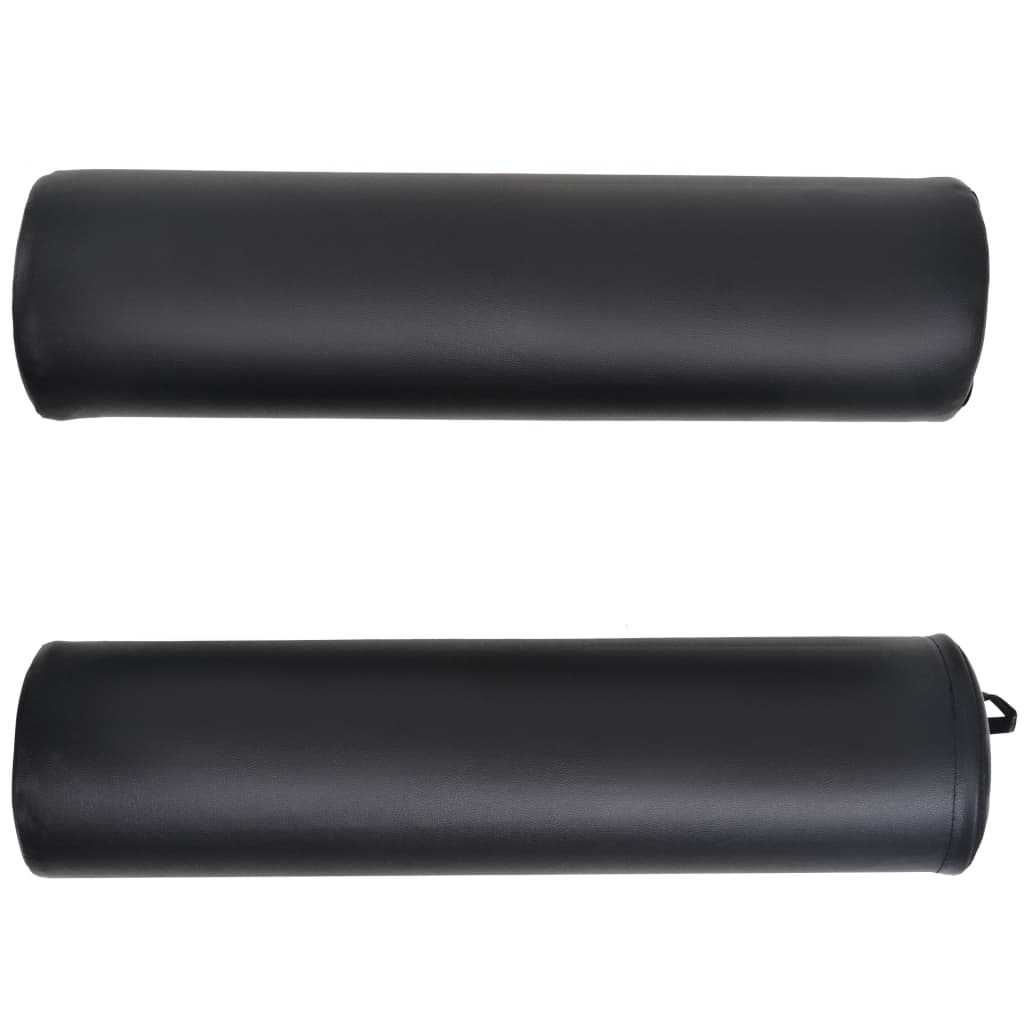 Lettino da Massaggio Spessore 4 cm con 2 Supporti Ovale Nero 110159