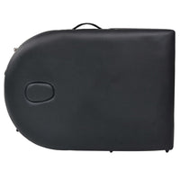 Lettino da Massaggio Spessore 4 cm con 2 Supporti Ovale Nero 110159