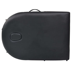 Lettino da Massaggio Spessore 4 cm con 2 Supporti Ovale Nero 110159
