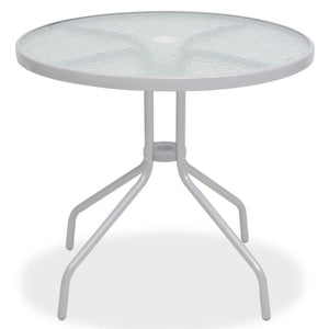 Set da Pranzo da Giardino 6 pz in Acciaio e Textilene Grigio 43785