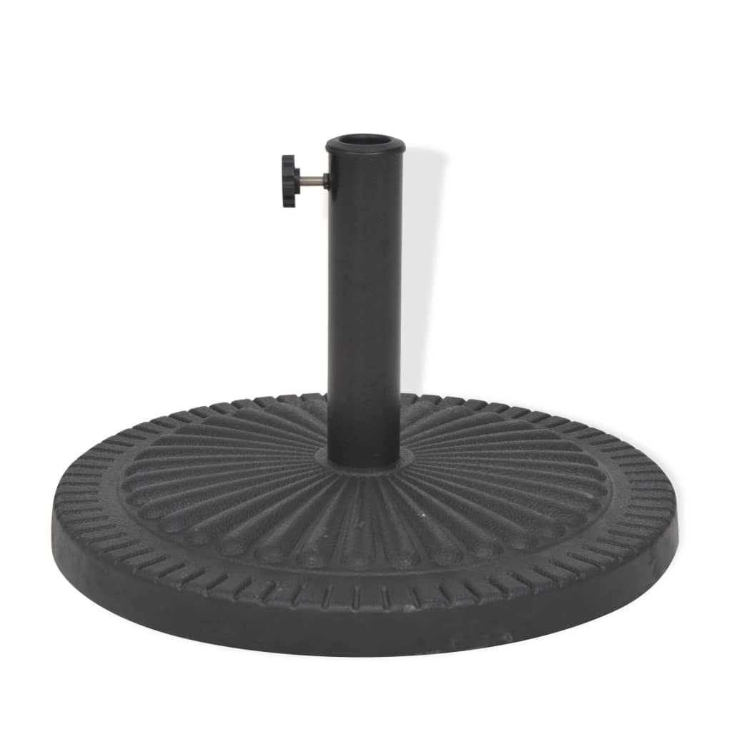 Base per Parasole Circolare in Resina Nera 14 kg 43657