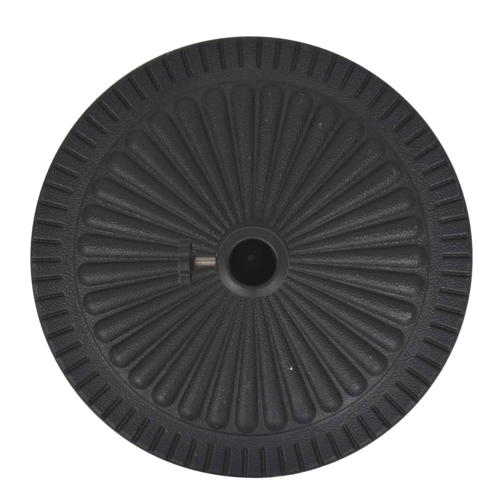 Base per Parasole Circolare in Resina Nera 14 kg 43657