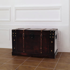 Baule del Tesoro Vintage in Legno 66x38x40 cm cod mxl 53799