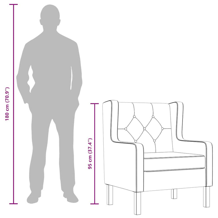 Poltrona Bianco Crema in Tessuto 245449