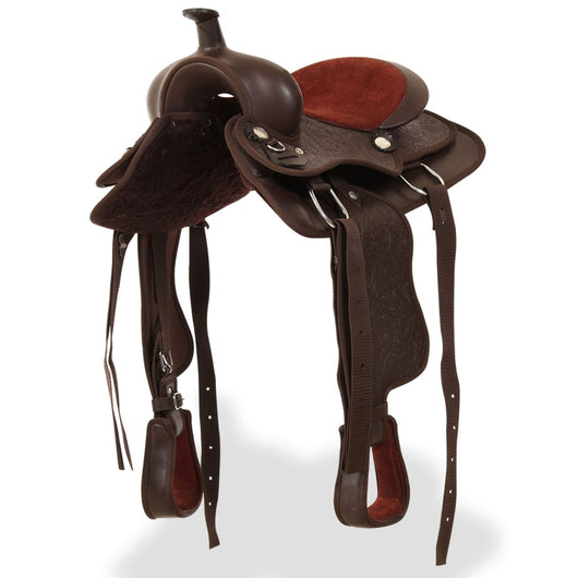 Sella Western Testiera e Pettorale in Vera Pelle 13" Marrone 91351